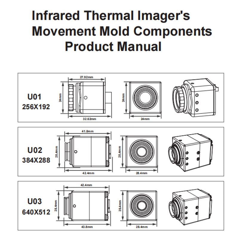 U03 640x512 thermal camera module for fpv drone