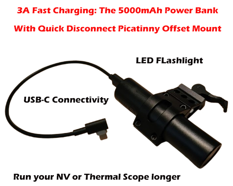 PicatinnyPower USB-C Thermal Scope Power Bank