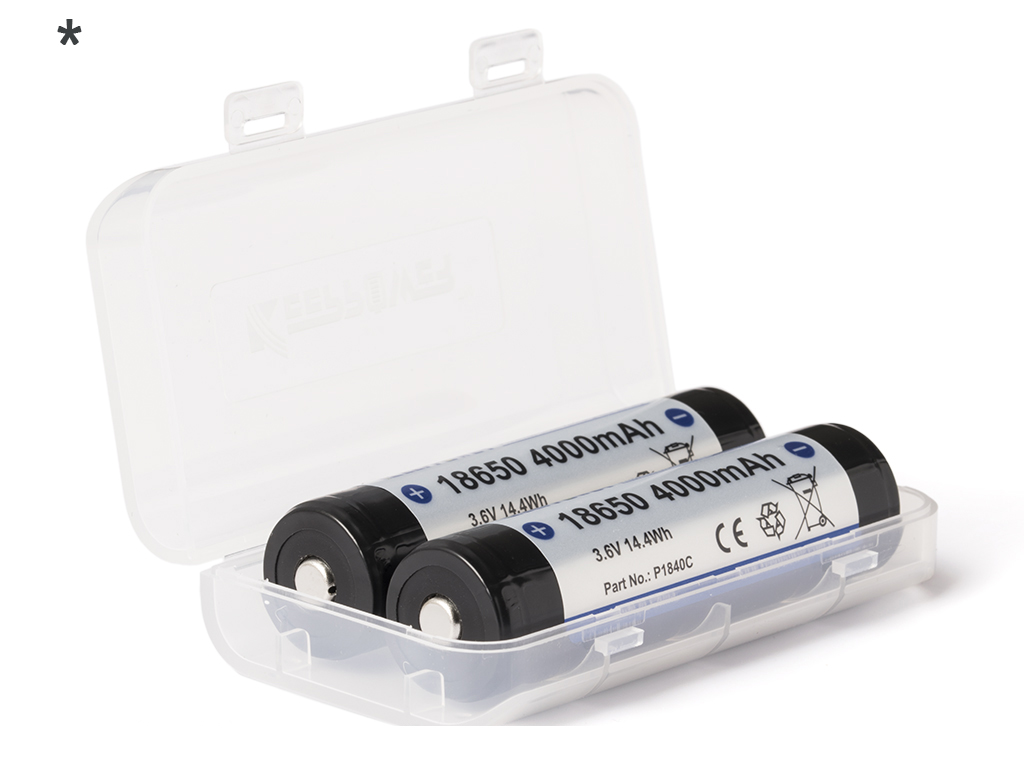 2-Pack KeepPower P1840C 18650 4000mAh Protected Button Top